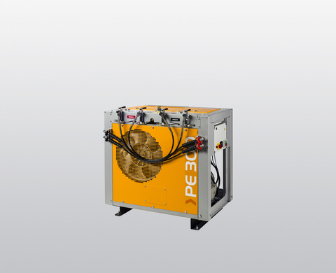 BAUER PE-HE breathing air compressor with filling devices (filling hoses)