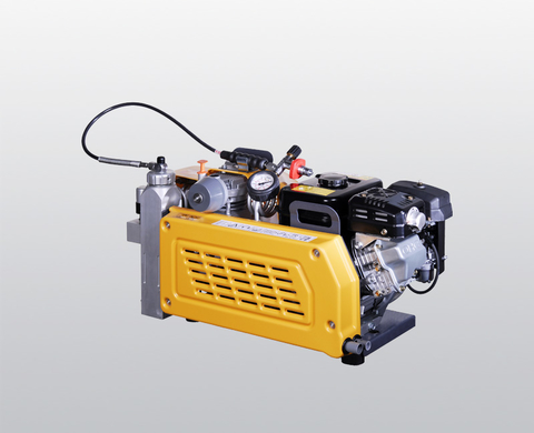 BAUER PE 100 high-pressure compressor with petrol engine, rear view